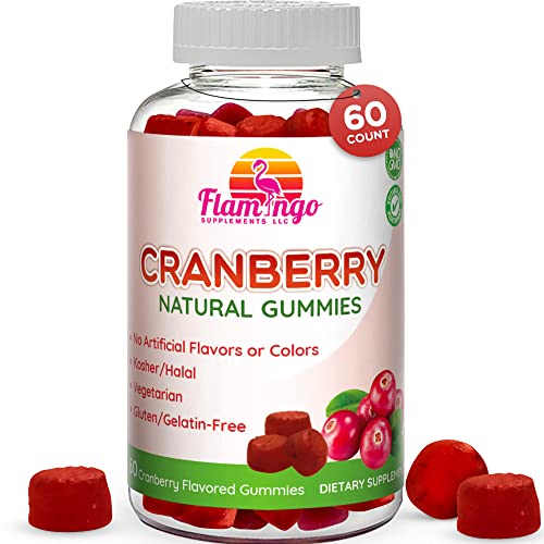 Cranberry Gummies 1000 mg Cranberry Supplement Alternative to Cranberry Pills or Juice for Women Men Kids Cranberry for Urinary Tract Health UTI Relief Vegan Halal Kosher Chews 60 Gummies